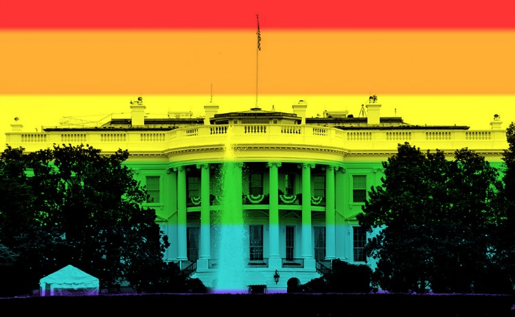 white house rainbow